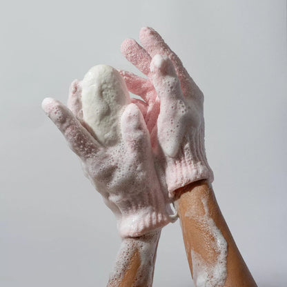 Ecotools Exfoliating Bath + Shower Gloves - Pink: Body Application Whole Body, 2 Pieces