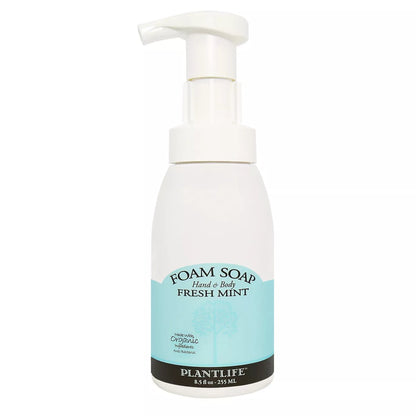 Plantlife Fresh Mint Foam Soap Value Set – Gentle, Moisturizing, Plant-Based for All Skin Types – Hand & Body Wash – 8.5-16Oz