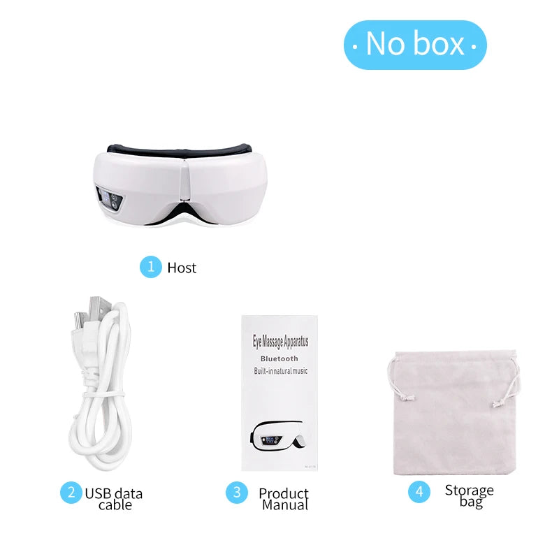 6D Smart Eye Massager Vibration Airbag Compress Eye Care Instrument Bluetooth Music Eye Massage Glasses Eye Relax Fatigue