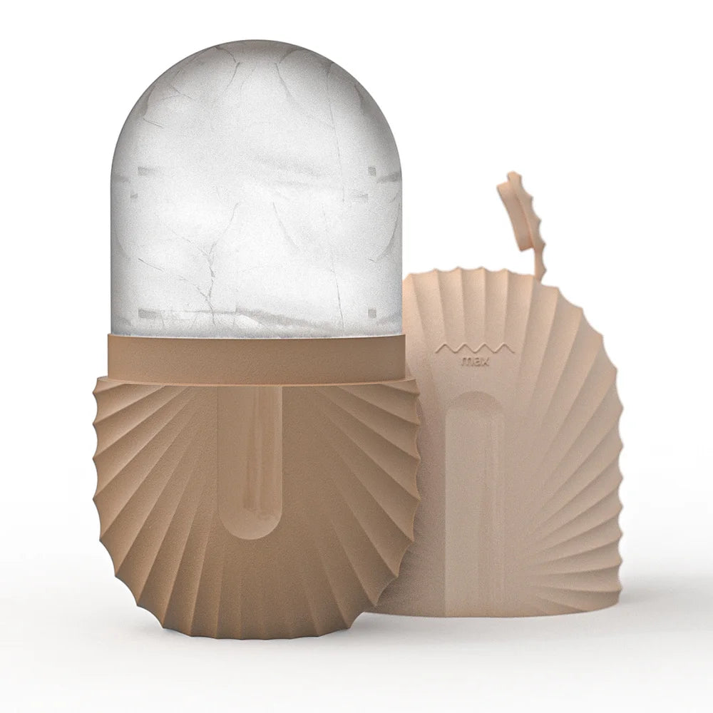 Ice Face Roller Facial Skincare Ice Roller Set, Stainless Steel Facial Roller Gua Sha Face Tool Face Massage Roller Mold Cube