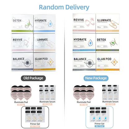Facial SPA CO2 Bubble Oxygen Beauty Machine CO2 Gel Glam Revive Illuminate Exfoliate Pods Serum Oxygen Pods Capsule Kits