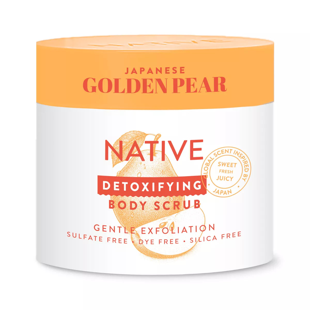 Native Limited Edition Global Flavors Gentle Exfoliating Scrub - Japanese Golden Pear - 12 Fl Oz: Paraben-Free, Sulfate-Free, Whole Body Use